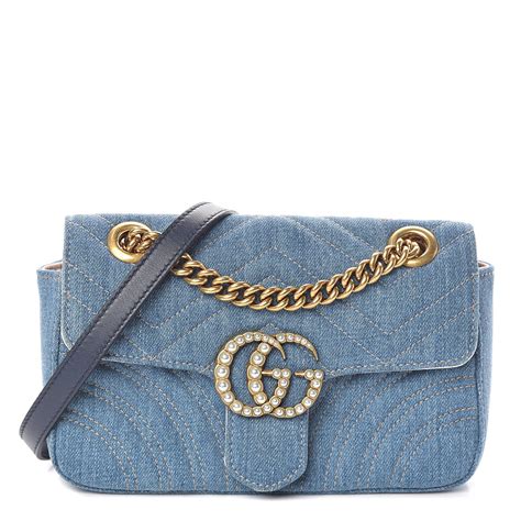 gucci denim purse|Gucci shoulder bag price.